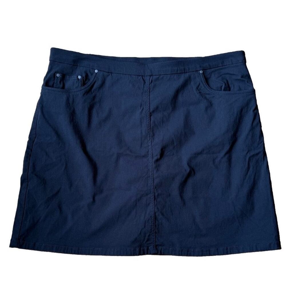 Hearts of Palm Black Tech Skirt Skort Sz 20W Golf Tennis Pickleball Stretch Chic - Picture 2 of 10